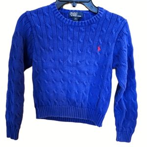 Ralph Lauren Polo Royal Blue Crew Neck Sweater Kids Size 7
